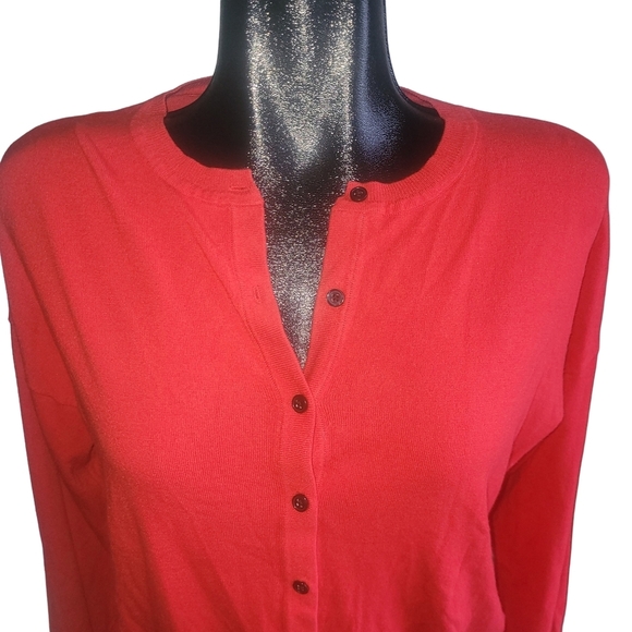 Tristan Red Button Up Sweater Sz.PS - Picture 2 of 7